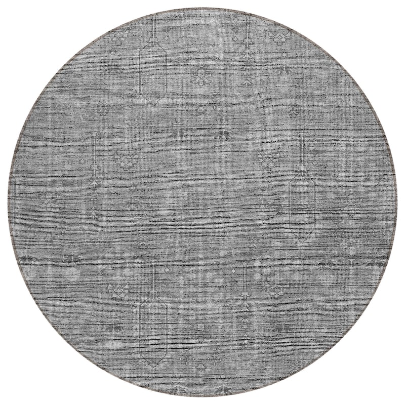 Machine Washable Indoor/ Outdoor Chantille Distressed Traditional Rug