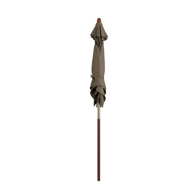 Port Lavaca 6ft Square, Sunbrella Fabric Wooden Patio Umbrella by Havenside Home, Base Not Included