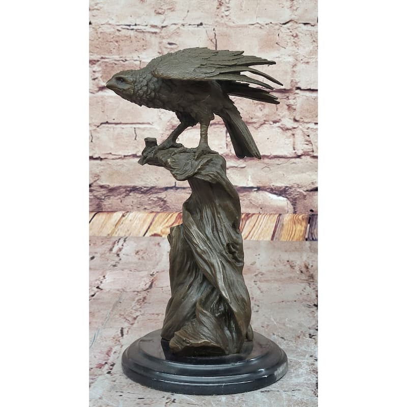 Bronze Hawk Sculpture By Mario Nick – Dynamic Avian Artwork For Nature Lovers