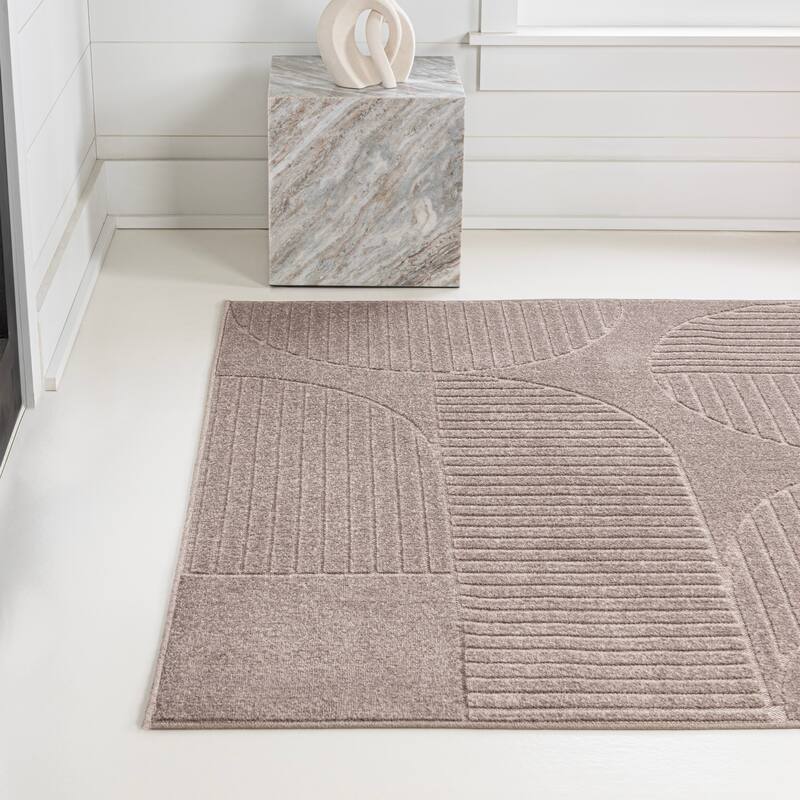 JONATHAN Y Dila Geometric Arch Scandi Striped Ivory/Cream Area Rug