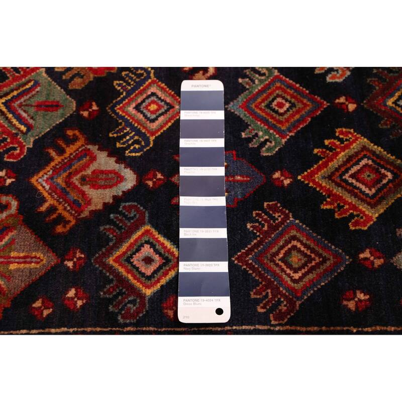 ECARPETGALLERY Hand-knotted Teimani Dark Navy Wool Rug - 3'8 x 5'7