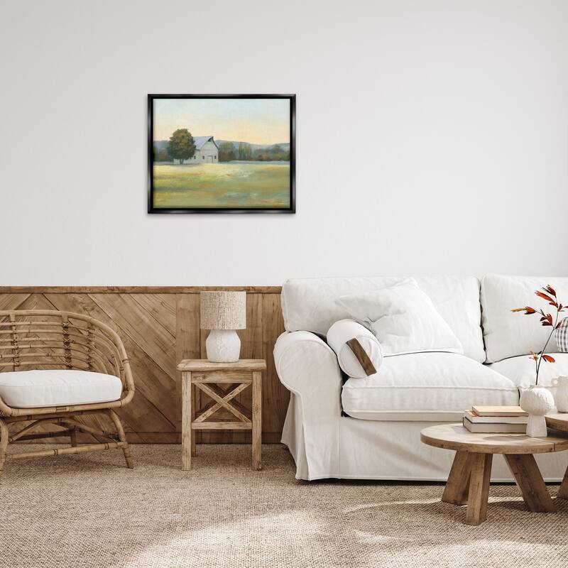 Stupell Rural Countryside Cottage Framed Floater Canvas Wall Art Design by James Wiens