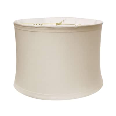 Drum No Hug with 1" Trim Softback Lampshade with Washer Fitter, Snow