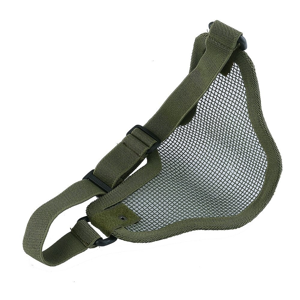 Shop Image Half Face Mask Tactical Strike Metal Mesh Protective Lower Mask Green Overstock 18351152