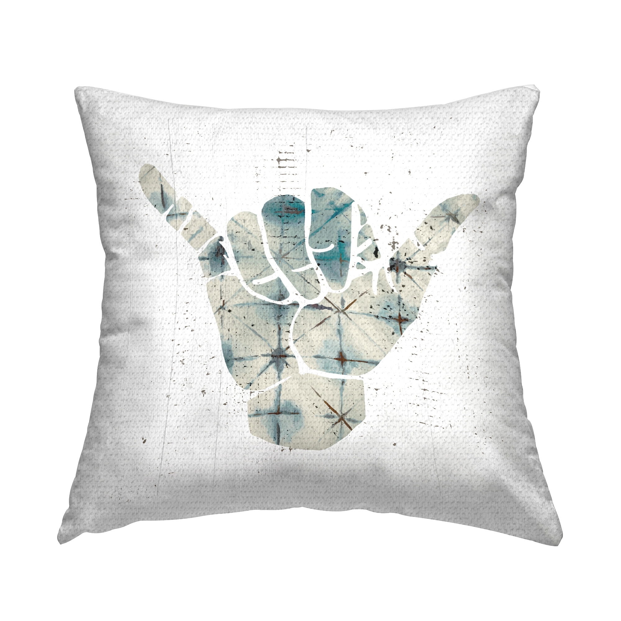 Stupell Hang Loose Hand Sign Modern Abstract Pattern Printed Outdoor Throw Pillow Design by Daphne Polselli