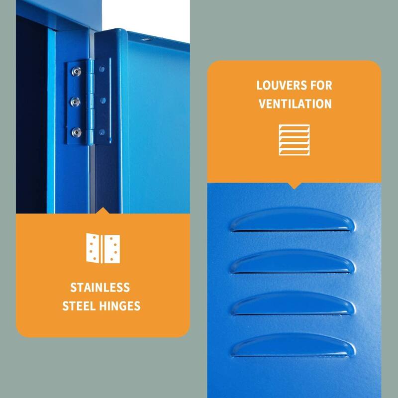 5 Door Metal Lockers Storage Cabinet for School Office Gym