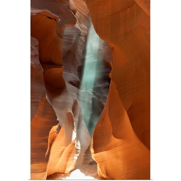 "Light streaming through rocks, Antelope Canyon, Page, Arizona, USA" Poster Print