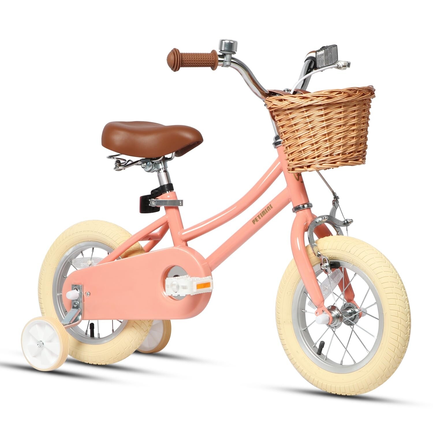 Girls Bike with Basket for 2 12 Years Old Kids 12 Inch Bicycle with Bell Training Wheels Multiple Colors