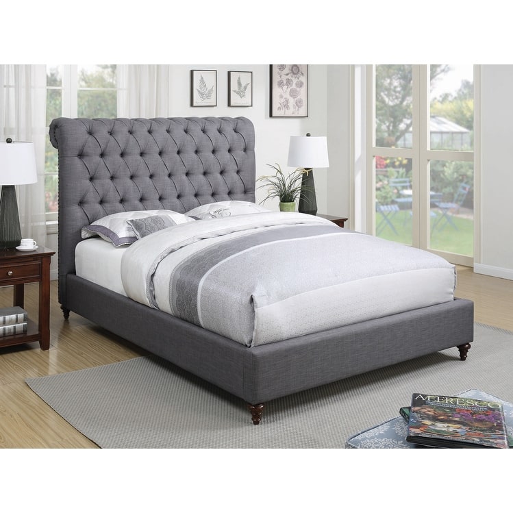 Devon Traditional Fabric Upholstered Panel Bed