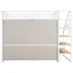preview thumbnail 13 of 34, 2 Color 70"High Metal Full/Twin Size Loft Bed with Large Wardrobe and Storage Staircase