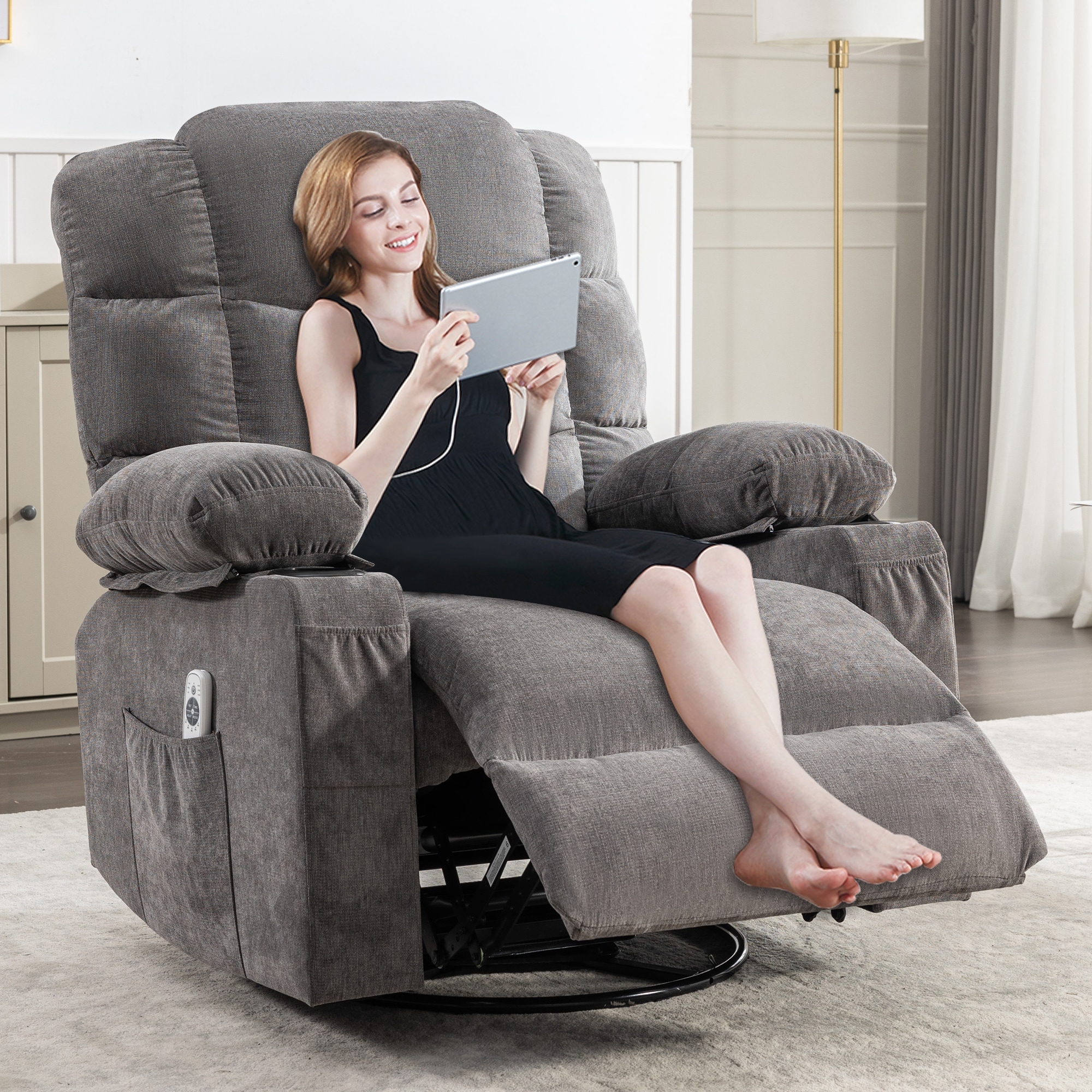 Oversized cheap glider recliner