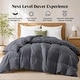 preview thumbnail 59 of 77, All Season Lightweight & Medium Weight White Goose Feather Down Comforter Duvet Insert California King - Medium Weight Dark Gray