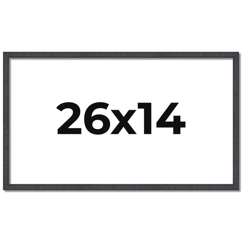 26x14 Frame Brown Picture Frame - Complete Modern Photo Frame Includes