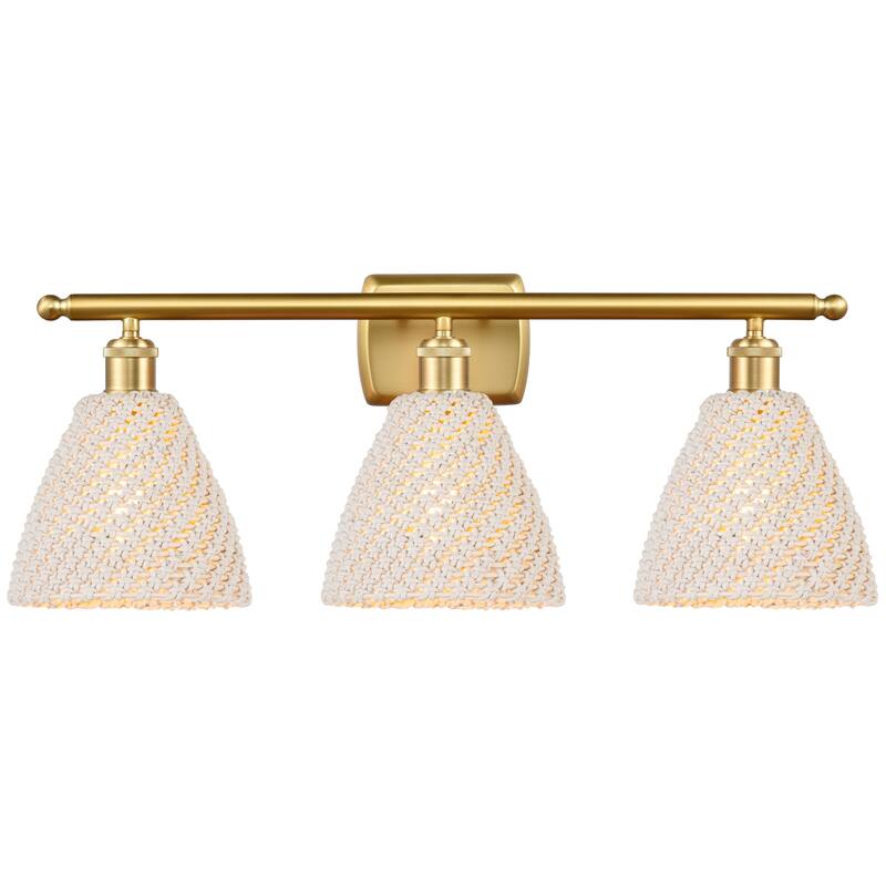 Innovations Lighting Endless Possibilities Ballston - Bristol Natural - 3 Light 28" Bath Vanity Light - Satin Gold