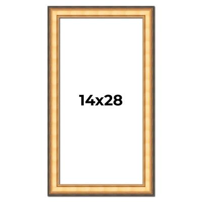 14x28 Frame Gold Plein Aire Solid Wood Picture Frame Width 2 Inches |