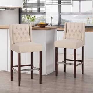 Bayliss Tufted Wingback Barstool (Set of 2) by Christopher Knight Home