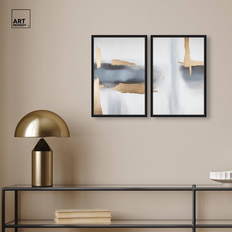 Visual Gold Vortex I Canvas Set of 2 by Art Remedy