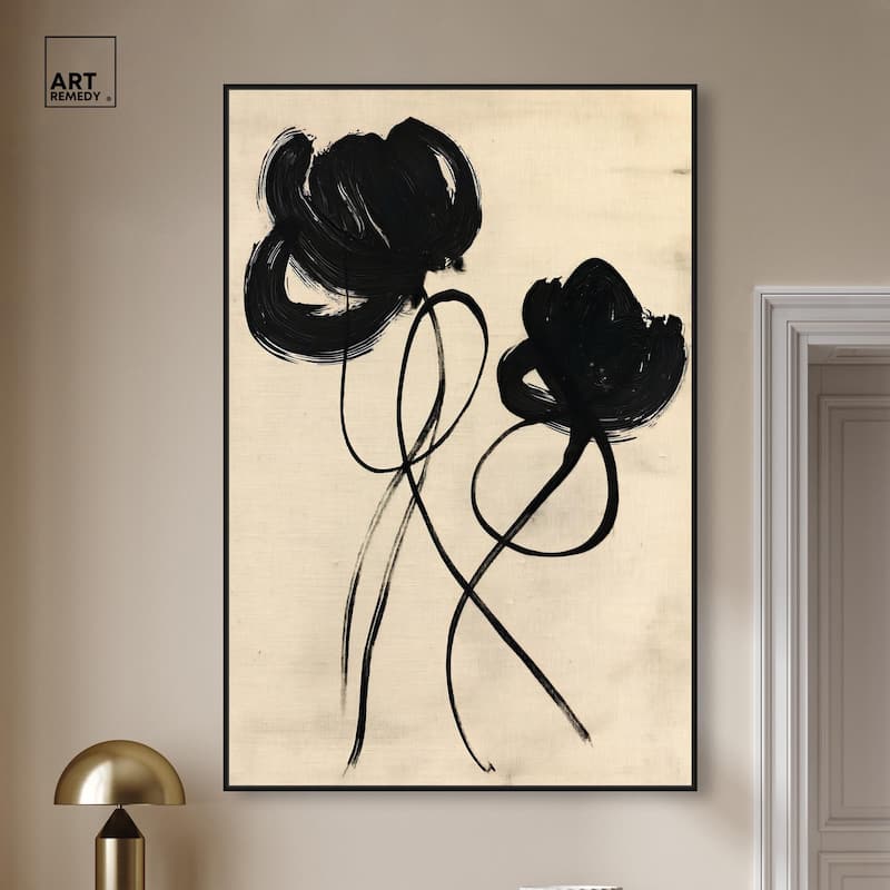 Florals in the Minimal II Canvas by Art Remedy