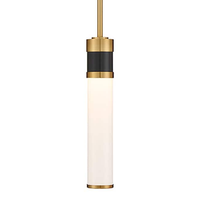 Savoy House 7-1643-1 Abel 3" Wide LED Mini Pendant - Matte Black / Warm Brass