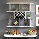 preview thumbnail 2 of 14, 47.24" Rustic Large Wall Mounted with Wine Glass Holder White