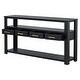 Modern Console Table Sofa Entryway Table with 4 Drawers & 2 Shelves ...