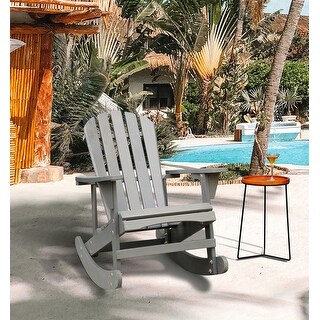 Adirondack Rocking Chair Solid Wood Chairs Finish Outdoor Furniture For ...