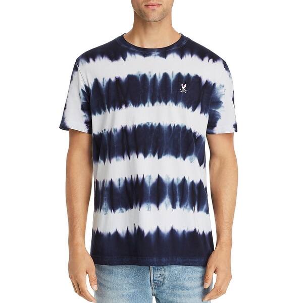 psycho bunny mens logo t shirt cotton tie dye navy