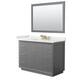 Option Dark Gray, Bronze Trim, White Quartz Top