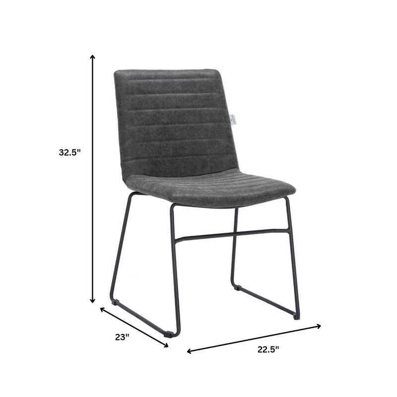 Zylar Modern Leather Guest Chair with Lumbar Support, Stainless Steel Base, High-Density Foam, Floor Protectors, 300 lb Capacity