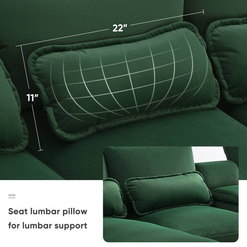 Modern U-shaped Sofa with Console,Cupholders and USB Ports,6-seat Upholstered Symmetrical Indoor Furniture