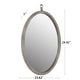 preview thumbnail 11 of 46, KOSSMAI Oval Decorative PU Covered MDF Frame Wall Mirrors