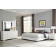 preview thumbnail 2 of 100, Felicity Glossy White Bedroom Set with LED Lighting California King - 4 Piece