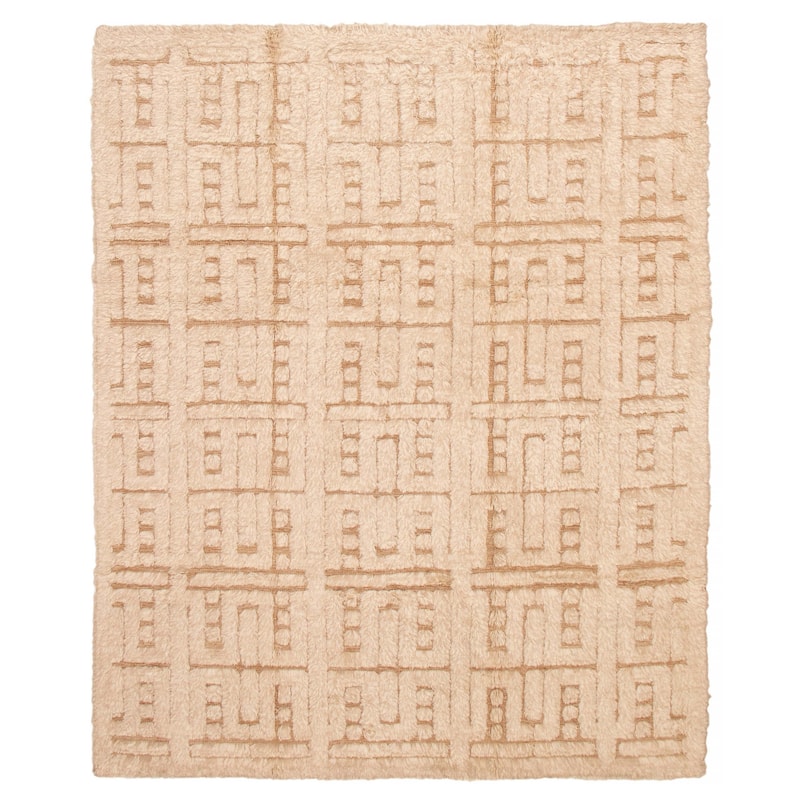 ECARPETGALLERY Hand-knotted Tangier Cream Wool Rug - 8'6 x 10'3 - Cream - 8'6 x 10'3