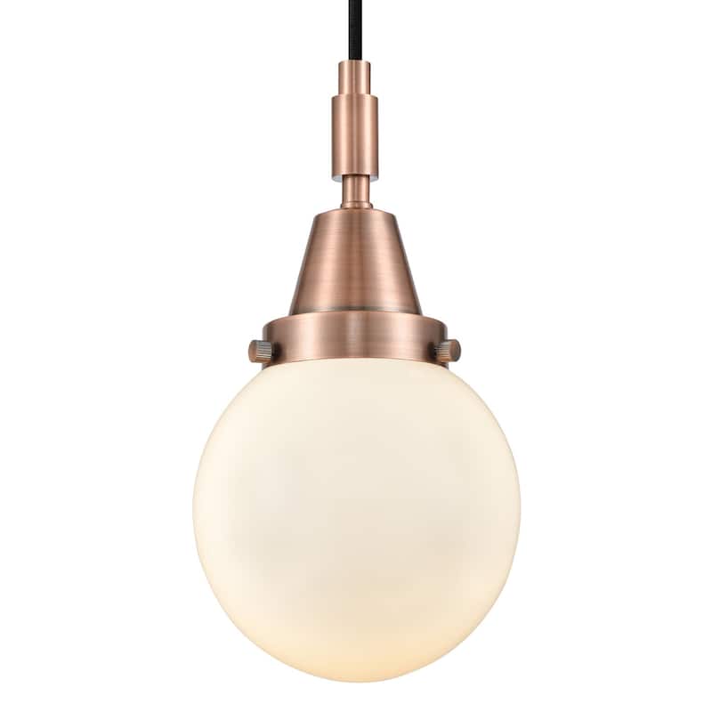 Innovations Lighting 447-1P-G201-6 Beacon 6" Wide Mini Pendant with