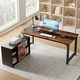 preview thumbnail 5 of 9, 70.8 Inches L-Shaped Executive Desk with Drawer and File Cabinet