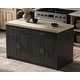 preview thumbnail 7 of 40, Kitchen Island with Storage Cabinet, White Kitchen Island Table with Drawers & Shelves Pantry