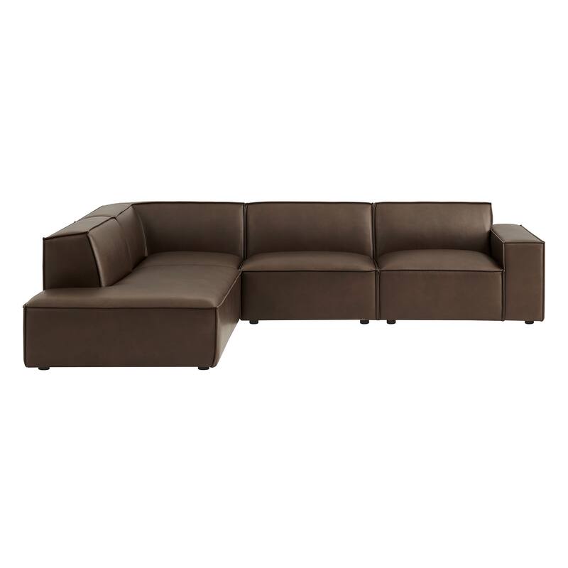 Restore 4-Piece Vegan Leather Modular L-Shaped Sofa