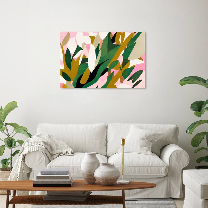 Wynwood Studio Canvas Abstract Golden Emerald Garden Brown and Ochre Modern & Contemporary Wall Art Canvas Print - 20 x 30