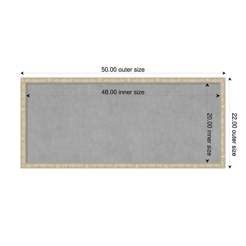 Amanti Art Lila Gold Framed - 50 x 22 in - Lila Silver