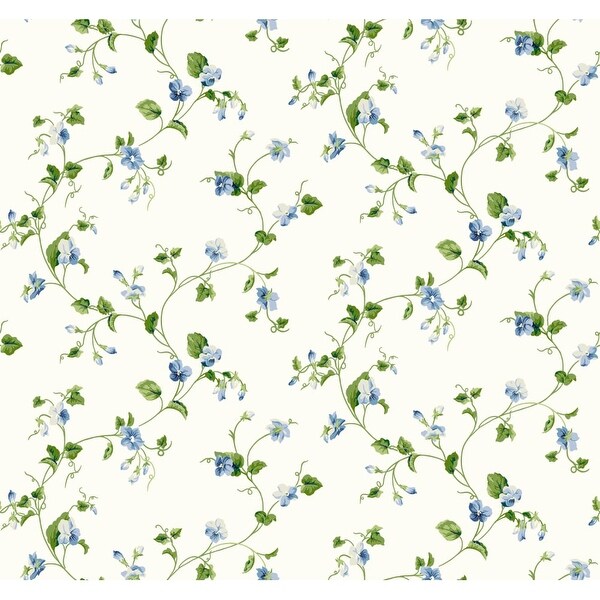 Shop York Wallcoverings Er8111 Waverly Cottage Sweet Violets Trail