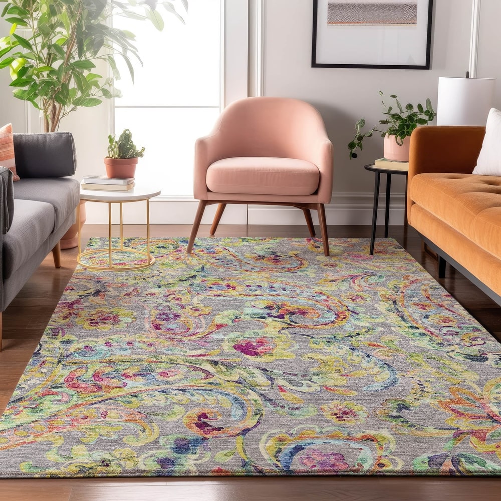 Premium Washable Super Soft Paisley Mayfield Rug