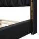 preview thumbnail 28 of 26, Full Size Upholstered Platform Bed with PU Leather Headboard and Sturdy Frame