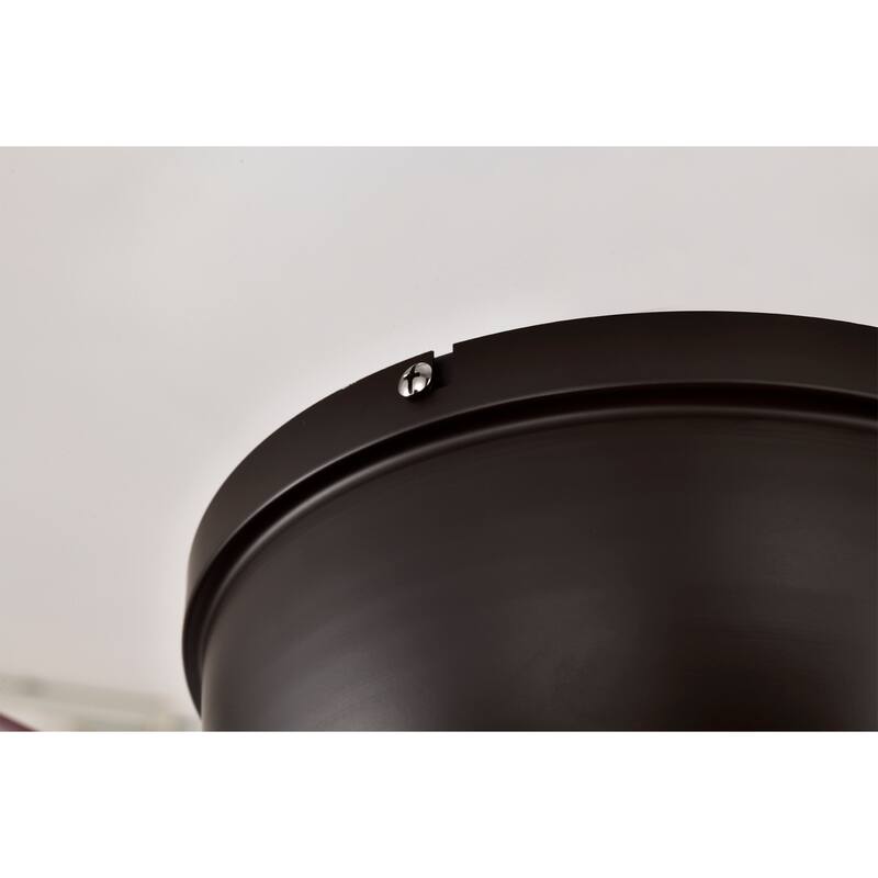 Lymelyn 52-Inch Flushmount Lighted Ceiling Fan Ivory Geometric Tiffany Glass Lamp Black Finish