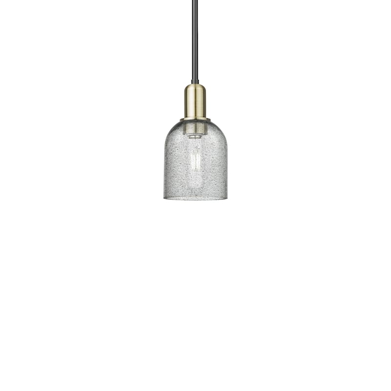 Innovations Lighting 716-1S-10-5 Caledonia Pendant Caledonia 5" Wide - Black Antique Brass / Charcoal