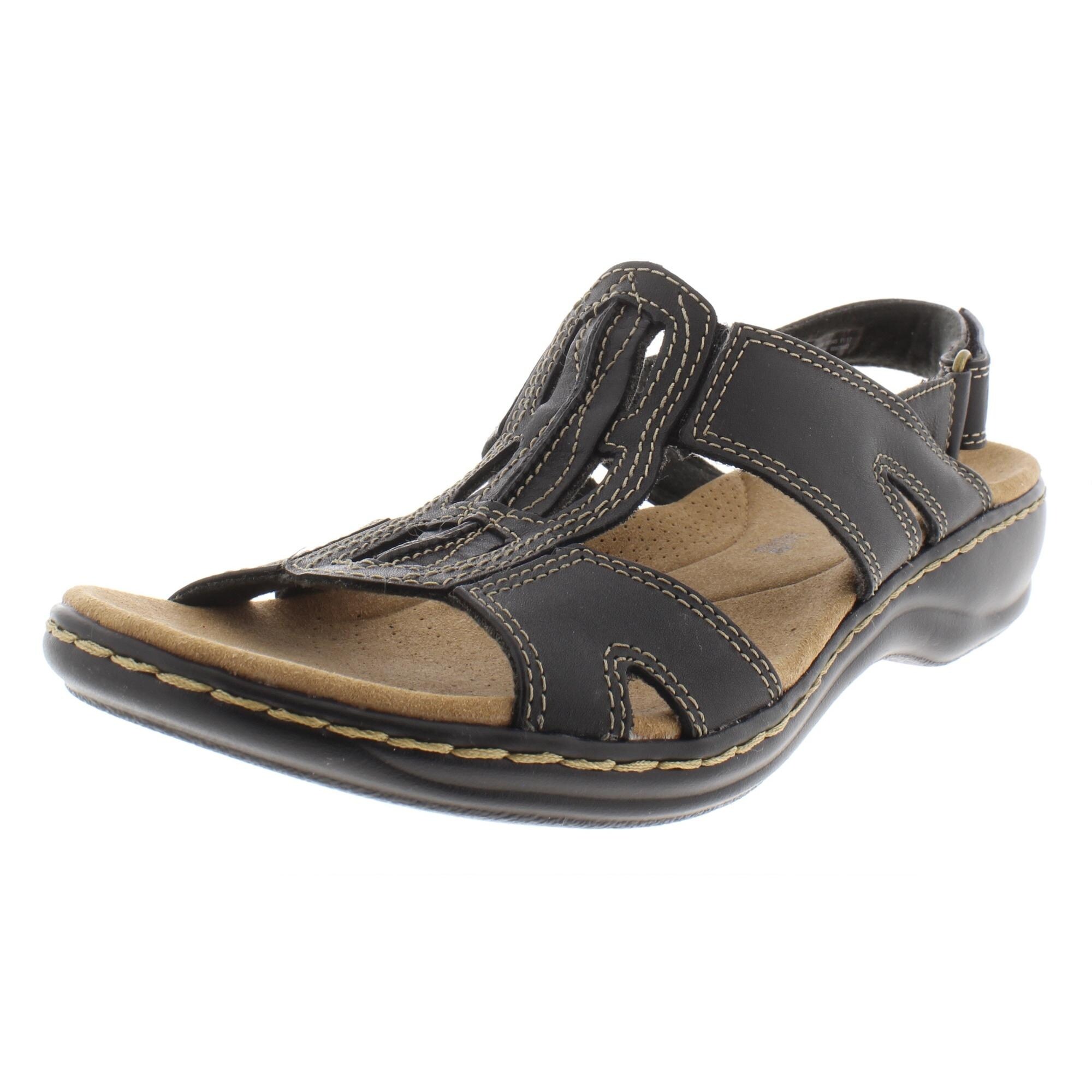clarks women's sandals leather