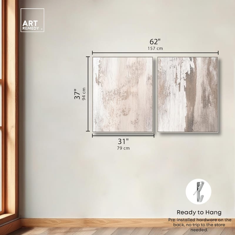 Striated Texture III Canvas Set of 2 by Art Remedy