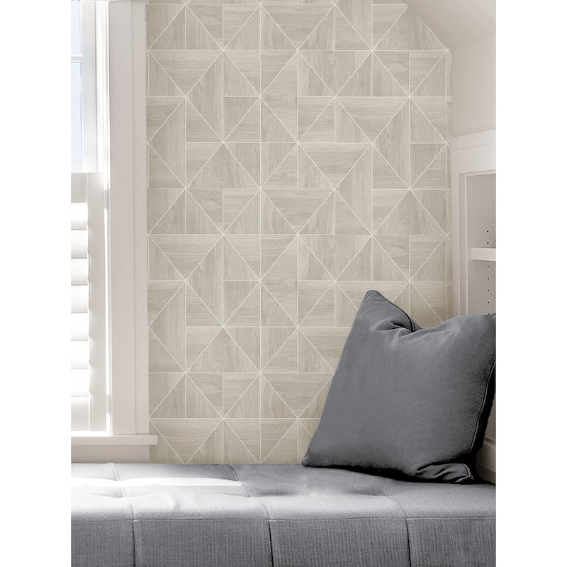 NuWallpaper Taupe Lazlo Peel & Stick Wallpaper - 216in x 20.5in x 0.025in