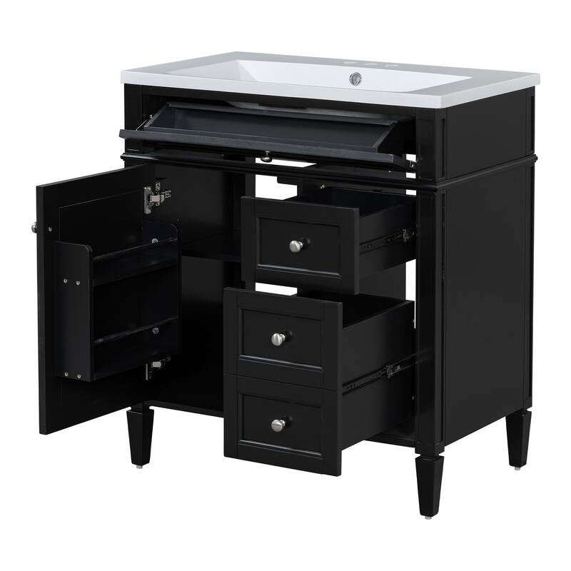 30"Wall Mounted Bathroom Vanity with Resin Sink