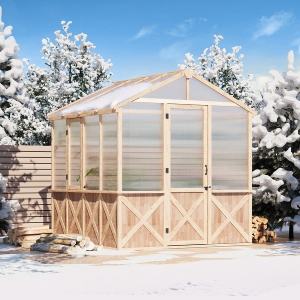 【専用】Greeenhouse Outdoor Spruce Wooden Greenhouse Kit with Polycarbonate