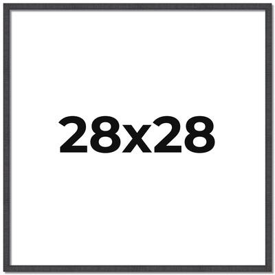 28x28 Frame Brown Solid Wood Picture Frame Includes UV Acrylic